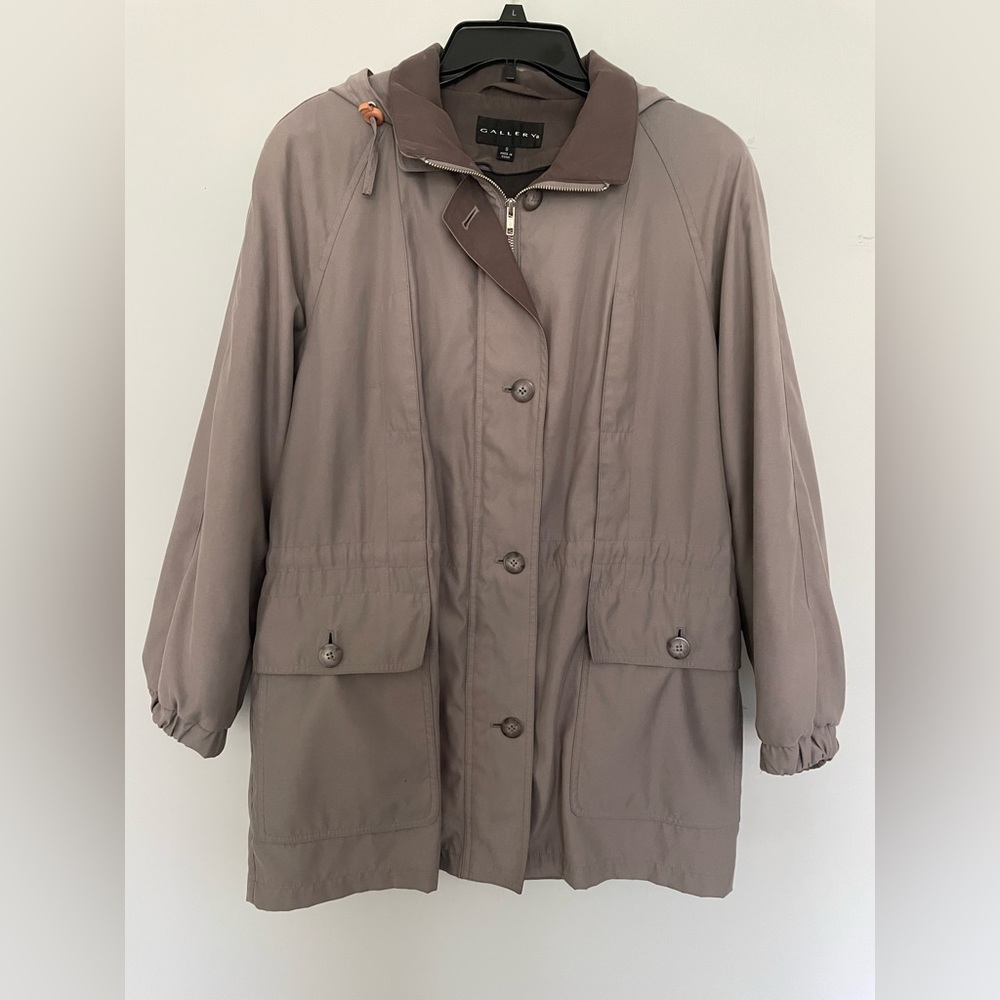 90s Vintage Fall/Spring coat w removable liner & hood 🧥